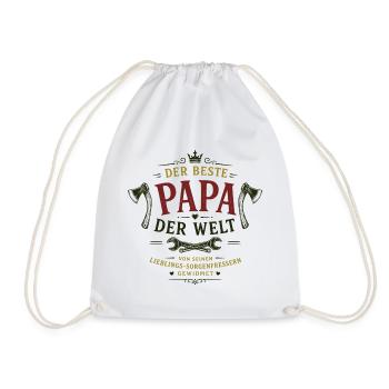 Der beste Papa der Welt - Turnbeutel - Weiß - Vorne