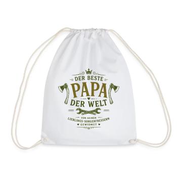 Der beste Papa der Welt – Sorgenfressern - Turnbeutel - Weiß - Vorne