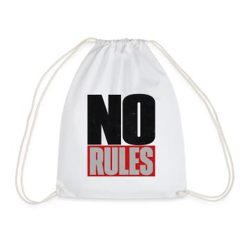 No Rules – Brutalistisches Typografie Statement - Turnbeutel - Weiß - Vorne