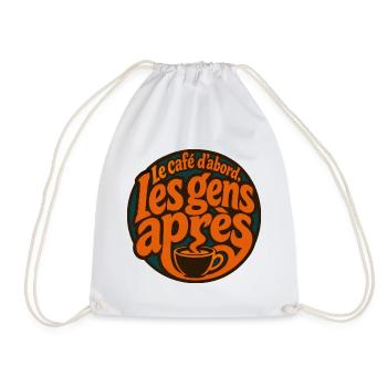 Le café d'abord, les gens après - Sac de sport léger - blanc - Devant