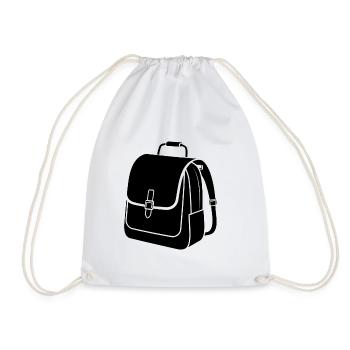 School Bag - Drawstring Bag - white - Front