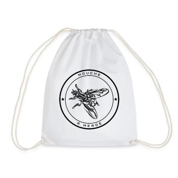 Mouche à merde – Illustration insecte - Sac de sport léger - blanc - Devant