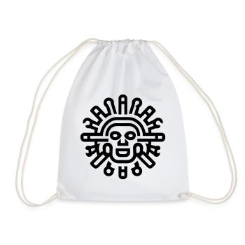Aztec sun - Drawstring Bag - white - Front