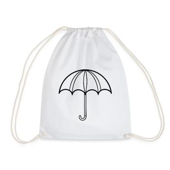 umbrella - Drawstring Bag - white - Front