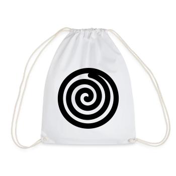 Japanese Spiral - Drawstring Bag - white - Front