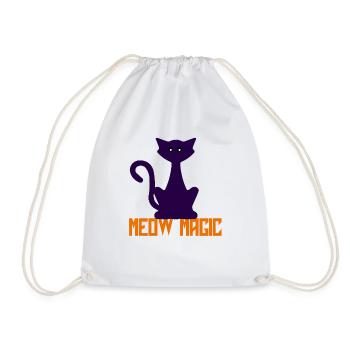 Miaou Silhouette du chat magique - Sac de sport léger - blanc - Devant