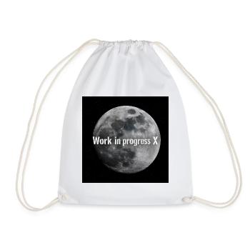 Lunar work in execution X - Drawstring Bag - white - Front