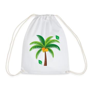 Tropical Palm Tree Colorful - Drawstring Bag - white - Front