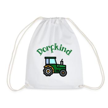 Enfant du village Tracteur Fermier Vie à la campagne Tracteur - Sac de sport léger - blanc - Devant