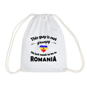 Buntes Romania Fanshirt - Turnbeutel - Weiß - Vorne