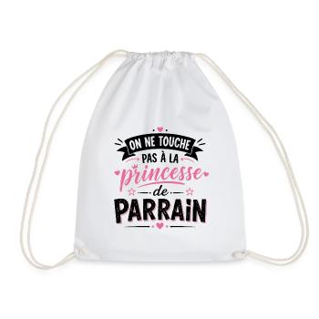 T-shirt On Ne Touche Pas Princesse De Parrain - Sac de sport léger - blanc - Devant