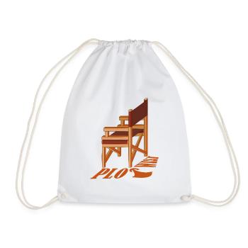 PLOT TWIST - Drawstring Bag - white - Front