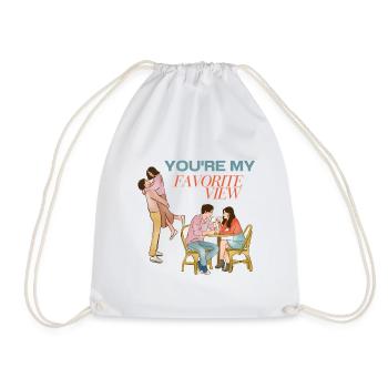 Tu es mon Cadeau de Couple Romantique Vue Préféré - Sac de sport léger - blanc - Devant