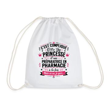 PRINCESSE ET UNE PREPARATRICE EN PHARMACIE - Sac de sport léger - blanc - Devant