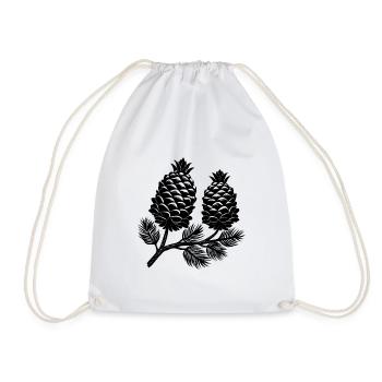 Pinecone - Drawstring Bag - white - Front
