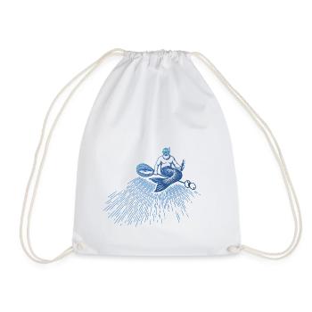 Surfeuse Sirène Néon - Sac de sport léger - blanc - Devant