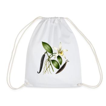Botanical Vanilla Orchid - Drawstring Bag - white - Front