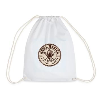 Grill Master Est Since Always – BBQ Grill - Drawstring Bag - white - Front