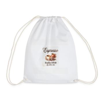 Espresso Italia 1950 La Dolce Vita Kaffee - Turnbeutel - Weiß - Vorne