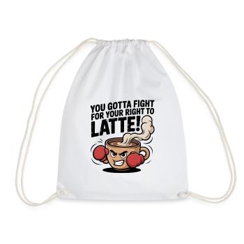 Battez-vous pour votre droit au latte – Boxing coffee cup - Sac de sport léger - blanc - Devant
