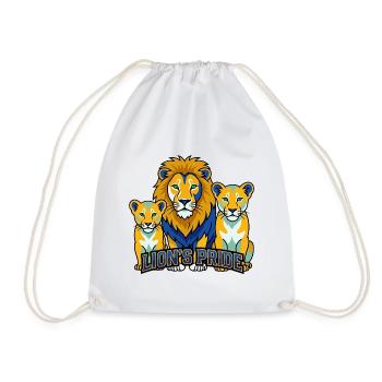 Lion Pride Sportmaskottchen-Vektor - Turnbeutel - Weiß - Vorne