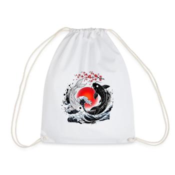 KOI FISH YIN YANG - Turnbeutel - Weiß - Vorne