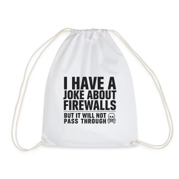 Firewall-Humor IT Admins - Turnbeutel - Weiß - Vorne