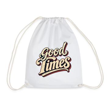 Good Times Retro Script - Turnbeutel - Weiß - Vorne