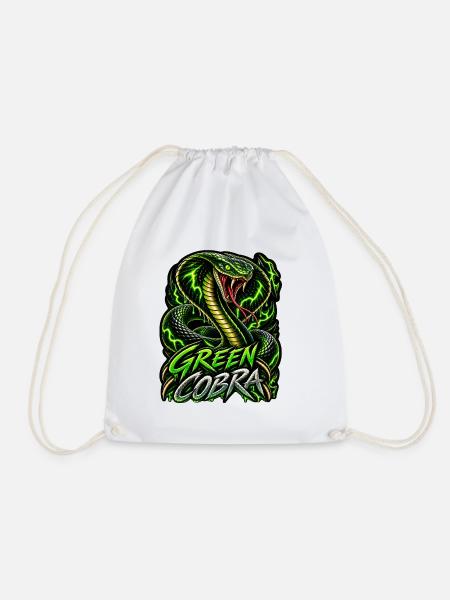 Green Cobra – Neon Kobra - Turnbeutel - Weiß