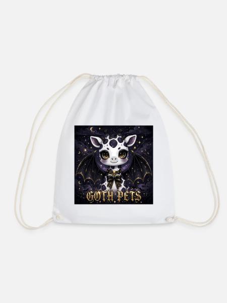 Gothic Galaxy Bat-Pet mit Sternen - Turnbeutel - Weiß