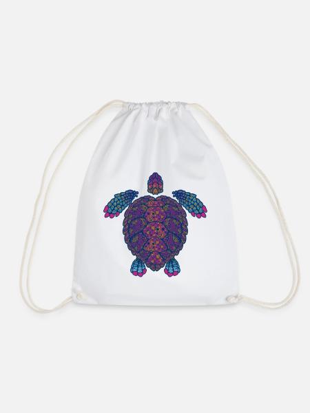 Alebrije-Schildkröte - Turnbeutel - Weiß