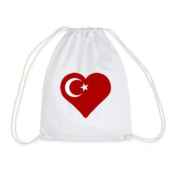 Ein Herz für die Türkei - Turnbeutel - Weiß - Vorne