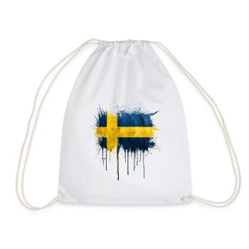 Graffiti sweden flag - Turnbeutel - Weiß - Vorne