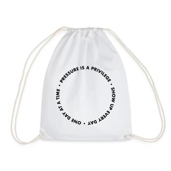Pressure Is A Privilege Apparel  - Turnbeutel - Weiß - Vorne