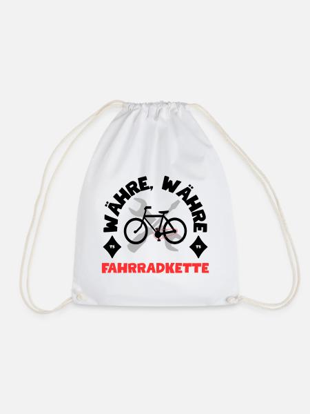 WÄHRE WÄHRE FAHRRADKETTE - Turnbeutel - Weiß