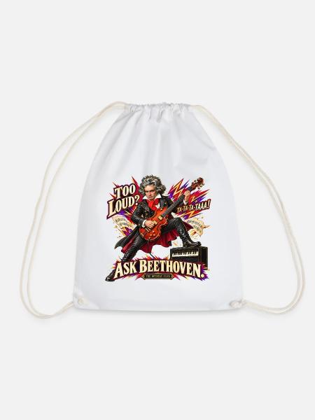 Lustiges Beethoven-Geschenk – Zu laut? Frag Beethoven! - Turnbeutel - Weiß