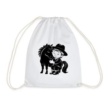Cowboyboy-Pony - Turnbeutel - Weiß - Vorne