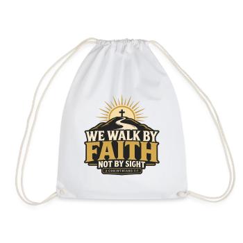 We walk by faith - Turnbeutel - Weiß - Vorne