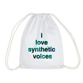 I Love Synthetic Voices Neon - Turnbeutel - Weiß - Vorne