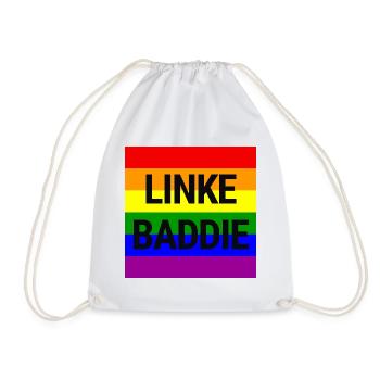 LINKE BADDIE REGENBOGEN STATEMENT FÜR DEMOKRATIE - Turnbeutel - Weiß - Vorne