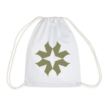 Olive Star Mandala - Turnbeutel - Weiß - Vorne