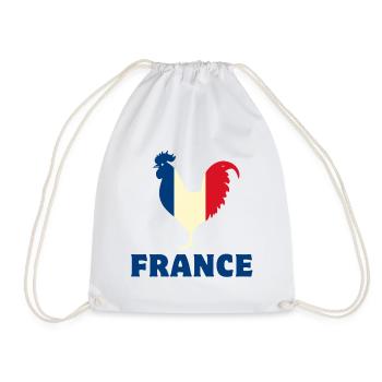 Frankreich Flagge - Turnbeutel - Weiß - Vorne
