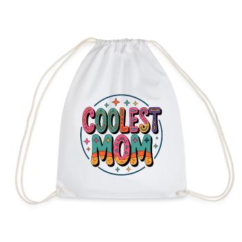 Coolest Mom Farbexplosion - Turnbeutel - Weiß - Vorne