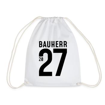 Bauherr 2027 - Turnbeutel - Weiß - Vorne