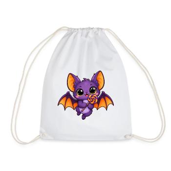 Gierige lila Fledermaus - Turnbeutel - Weiß - Vorne