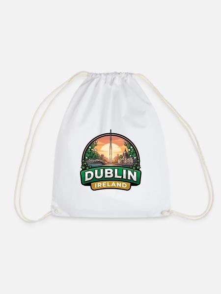 Dublin Ireland Reiseabzeichen Ha Penny Bridge Geschenk - Turnbeutel - Weiß