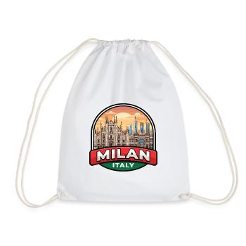 Milan Italien Reiseabzeichen Duomo di Milano Geschenk - Turnbeutel - Weiß - Vorne