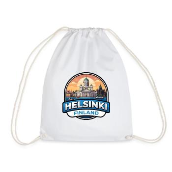 Helsinki Finnland Reiseabzeichen Kathedrale Geschenk - Turnbeutel - Weiß - Vorne