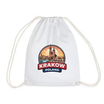 Krakau Polen Reiseabzeichen Wawel-Schlossgeschenk - Turnbeutel - Weiß - Vorne