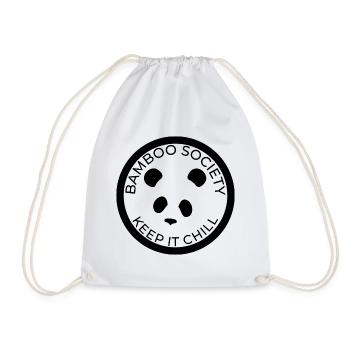 Bamboo Society - KEEP IT CHILL - Panda - Turnbeutel - Weiß - Vorne